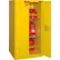 Armoire pour produits inflammables Global Industrial™, à double porte à fermeture automatique, 60 gallons, 34"L x 34"P x 65"H