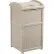 Poubelle carrée en plastique « Hideaway » de Suncast, 24 gallons, couleur taupe