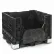 Conteneur d'expédition pliable en plastique Buckhorn®, 48" de long x 45" de large x 34" de haut, capacité de 2 500 lb, noir