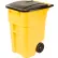 Grand conteneur mobile Rubbermaid 9W27 Brute® Rollout de 50 gallons – Jaune avec couvercle