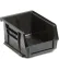 Bac en plastique empilable et accrochable Global Industrial™, 5 3/8" de longueur x 4 1/8" de largeur x 3" de hauteur, noir - Lot de 24
