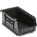 Bac en plastique empilable et suspendu Global Industrial™, 7-3/8" de longueur x 4-1/8" de largeur x 3" de hauteur, noir - Lot de 24