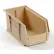 Global Industrial™ Plastic Hang & Stack Bin, 10-7/8"L x 5-1/2"W x 5"H, Beige - Pkg Qty 12