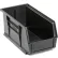 Bac de rangement suspendu et empilable en plastique Global Industrial™, 27,6 cm (L) x 14 cm (l) x 12,7 cm (H), noir - Quantité par paquet : 12