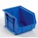 Global Industrial™ Plastic Hang & Stack Bin, 10-3/4"L x 8-1/4"W x 7"H, Blue - Pkg Qty 6