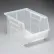 Global Industrial™ Plastic Hang & Stack Bin, 10-3/4"L x 8-1/4"W x 7"H, Clear - Pkg Qty 6