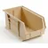 Global Industrial™ Plastic Hang & Stack Bin, 14-3/4"L x 8-1/4"W x 7"H, Beige - Pkg Qty 12