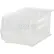 Bac en plastique empilable et suspendu Global Industrial™, 14 3/4" de longueur x 8 1/4" de largeur x 7" de hauteur, transparent - Lot de 12