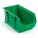 Global Industrial™ Plastic Hang & Stack Bin, 14-3/4"L x 8-1/4"W x 7"H, Green - Pkg Qty 12