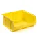 Global Industrial™ Plastic Hang & Stack Bin, 14-3/4"L x 16-3/4"W x 7"H, Yellow - Pkg Qty 6