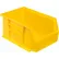 Bac en plastique empilable et suspendu Global Industrial™, 9-1/4" de longueur x 6" de largeur x 5" de hauteur, jaune - Lot de 12