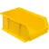 Bac en plastique empilable et suspendu Global Industrial™, 13 5/8" de longueur x 8 1/2" de largeur x 6" de hauteur, jaune - Lot de 12