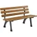 Banc de parc Global Industrial™ 4' avec dossier, couleur beige