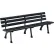 Global Industrial™ 6' Park Bench w/ Backrest, Black