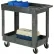Chariot utilitaire Global Industrial™ avec 2 étagères et roulettes de 5", capacité de charge de 500 lb, 34" de longueur x 17-1/2" de largeur x 33" de hauteur