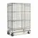 Dolly Base Security Truck, Chrome, 24"W x 60"L x 70"H, Rubber, 2 Swivel, 2 Rigid Casters