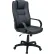 Fauteuil de direction Interion® avec appui-tête, dossier haut et accoudoirs fixes, en cuir, noir
