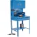 Global Industrial™ Sloped Shop Desk w/ Pegboard, Riser & Cabinet, 34-1/2"W x 30"D, Blue