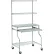Postation de travail LAN mobile pour ordinateur avec étagère en fil chromé Global Industrial™, 31-1/2" de largeur x 24" de profondeur x 63" de hauteur