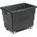 Plastique recyclé noir Dandux chariot à caisse 51Q126010X-073 10 Boisseaux 500 Lb. Cap.