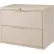 Armoire à dossiers latérale Interion® Premium à 2 tiroirs, formats Legal et Letter, 36" de largeur x 18" de profondeur x 28" de hauteur, couleur mastic