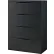 Armoire à dossiers latérale Interion® Premium à 4 tiroirs, formats Letter et Legal, 36" de largeur x 18" de profondeur x 52" de hauteur, noire