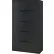 Armoire à dossiers latérale Interion® Premium, 5 tiroirs, 36" de largeur x 18" de profondeur x 64-1/2" de hauteur, noire