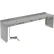 Global Industrial™ 254755B : rehausseur d'alimentation pour établi avec 6 prises, 96" de largeur x 15" de profondeur, gris