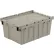 Global Industrial™ Plastic Attached Lid Shipping & Storage Container 21-7/8x15-1/4x9-11/16 Gray