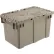 Global Industrial™ Plastic Attached Lid Shipping & Storage Container 22-3/8"Lx13"Wx13"H, Gray