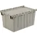 Conteneur d'expédition et de stockage Global Industrial™ en plastique avec couvercle intégré, 25-1/4 x 16-1/4 x 13-3/4, gris