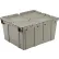 Global Industrial™ Plastic Attached Lid Shipping & Storage Tote, 23-3/4"x19-1/4"x12-1/2", Gray