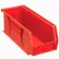 Global Industrial™ Plastic Hang & Stack Bin, 10-7/8"L x 4-1/8"W x 4"H, Red - Pkg Qty 12