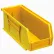 Bac en plastique empilable et accrochable Global Industrial™, 10-7/8" de longueur x 4-1/8" de largeur x 4" de hauteur, jaune - Lot de 12