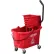 Ensemble seau et essoreuse Global Industrial™ pour balai à franges, 38 Qt., pressage latéral, rouge