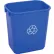 Corbeille de recyclage de bureau Global Industrial™, 3-7/16 gallons, bleue