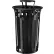 Poubelle d'extérieur en acier à lattes Global Industrial™, avec trappe d'accès et couvercle anti-pluie, 36 gallons, noire