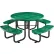 Table de pique-nique ronde Global Industrial™ de 117 cm (46 po), en métal perforé, verte