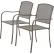 Fauteuil d'extérieur empilable Global Industrial™, maille d'acier, bronze, lot de 2