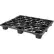 Palette à plateau ouvert emboîtable, en plastique, accessible des 4 côtés, 48" x 40", capacité statique de 8 800 lb, noire