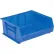 Bac en plastique empilable et suspendu Global Industrial™, 14-3/4" de long x 16-3/4" de large x 7" de haut, bleu - Lot de 6