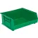 Bac en plastique empilable et suspendu Global Industrial™, 14 3/4" de longueur x 16 3/4" de largeur x 7" de hauteur, vert - Lot de 6