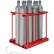 Chariot de stockage pour bouteilles Global Industrial™, transportable par chariot élévateur, modèle fixe pour 8 bouteilles