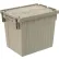 Global Industrial™ Plastic Attached Lid Shipping & Storage Container 18"L x 13"W x 15"H, Gray