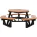 Table de pique-nique hexagonale Global Industrial™ 46 pouces, en plastique recyclé, finition cèdre