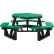 Table de pique-nique hexagonale Global Industrial™ 46 pouces, en plastique recyclé, verte