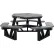 Table de pique-nique hexagonale Global Industrial™ 46 po, plastique recyclé, grise