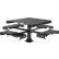Table de pique-nique Global Industrial™ à lattes en acier, carrée, 46", noire