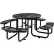 Global Industrial™ 46" Round Picnic Table, Expanded Metal, Black