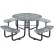 Global Industrial™ 46" Round Picnic Table, Expanded Metal, Gray